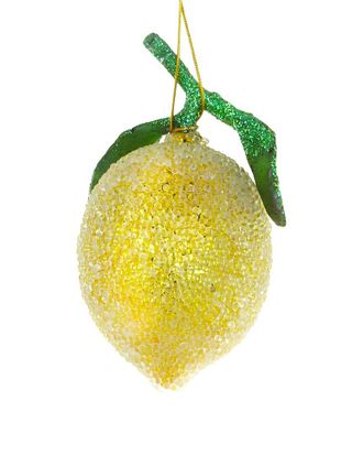 Cody Foster & Co. Handmade Beaded Lemon Ornament