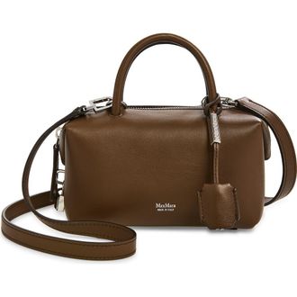 Max Mara Bowler Leather Bag in Dark Brown at Nordstrom