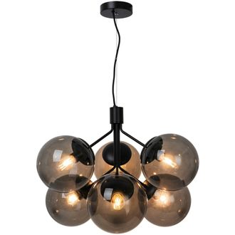 Nordlux Modern Indoor Pendant Light Black Glass E27 Hand Blown Glass - Mains Powered, IP20