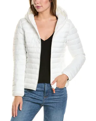 ジャケット SAVE THE DUCK Woman Jacket White D31961WISMI20 00000 Save The Duck White Quilted Hooded Jacket for Women