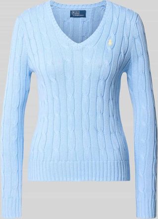 Polo Ralph Lauren Slim Fit Pullover aus reiner Baumwolle in Hellblau, Gr&ouml;&szlig;e XXL