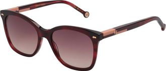Carolina Herrera Vierkante zonnebril met afgeronde randen - Dames - Zonnebrillen - Bruin - ONE Size - Accessoires