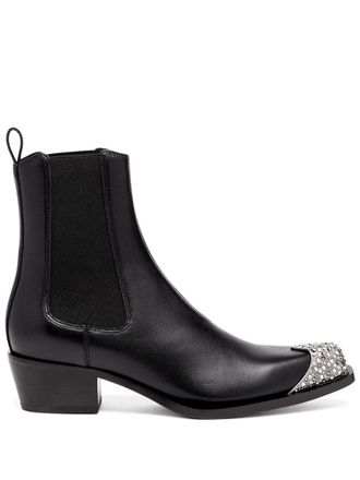 Diesel D-Calamity leren laarzen - Zwart