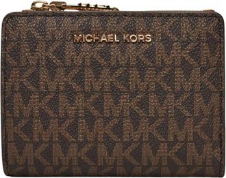 Michael Kors Empire Wallet - Dames - Portefeuilles - Bruin - ONE Size - Leer - Accessoires