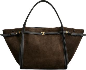 Tod's T Timeless Tote Bag - Dames - Shoppers - Bruin - ONE Size - Leer - Tassen