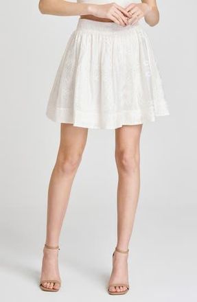 Wayf Rosalie Embroidered Miniskirt in Eggshell at Nordstrom Rack, Size X-Large