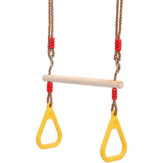 OEM Balan&ccedil;oire Trap&egrave;ze - Bois Massif - R&eacute;sistant Aux Intemp&eacute;ries - Pour Portique Jardin Ou Int&eacute;rieur - 1 Pi&egrave;ce