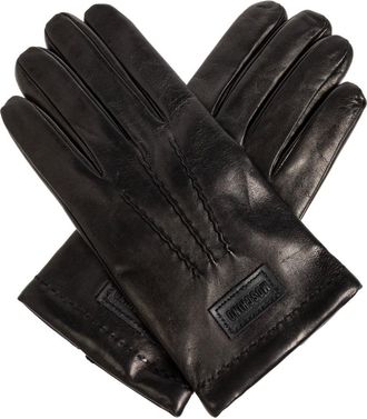 Moschino Guantes de Piel con Logo - Accessories - unisex - Negro - XL