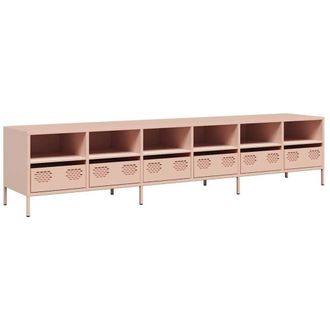 Berkfield Home TV Cabinet Pink 202x39x43.5 cm Cold-rolled Steel