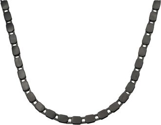 AllSaints Hex Link Collar Necklace in Hematite at Nordstrom