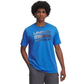 Under Armour T-Shirt UNDER ARMOUR UA TEAM ISSUE WORDMARK SS, Herren, Gr. XXL, blau (blau atlantis,, washed navy), Obermaterial: 60% Baumwolle, 40% Polyester, Rundh