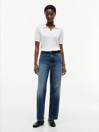 Tommy Hilfiger Vaqueros tobilleros rectos de corte c&oacute;nico con Horsebit