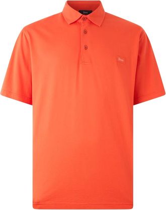 Herno Zacht en Ademend Poloshirt - Heren - Polos - Oranje - L - Katoen - Tops