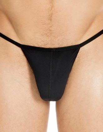 HOM Hom Mens Plume Ultra-light G-String, Black - Size: 32/30/31