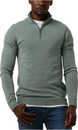 Saint Steve Saint Steve, Truien & Vesten, Heren, Groen, L, CAS Half Zip Sweater