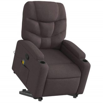 vidaXL Vidaxl - Silla De Masaje Reclinable De Pie De Tela Marr&oacute;n Oscuro
