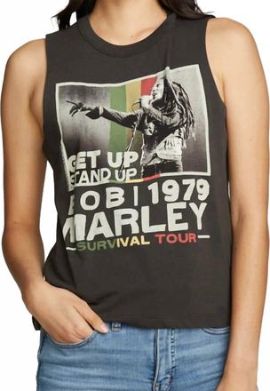 Chaser Bob Marley Graphic Tee In Vintage Black