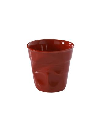 Revol Vaso Revol Porcelana Acabado Arrugado 80 Ml Rojo Vivo