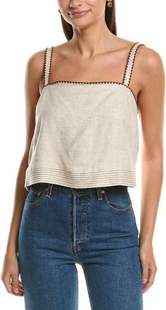 Ramy Brook Sasha Linen-Blend Top