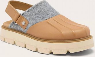 Sorel Womens Rein Cb Clog Slingback In Tawny Buff/bleached Ceramic