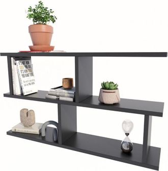 OEM Estanter&iacute;a De Pared Luna Black, Mueble Colgante, Estanter&iacute;a, Fotos, 2 Versiones