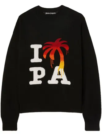 パーカー・フーディ Palm Angels Crossroads' Black Cotton Sweatshirt パーカー・フーディ Palm Angels Crossroads' Black Cotton