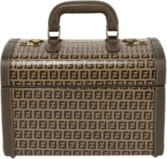 Fendi Pre-owned Cosmetica Etui - Dames - Vintage Handtas - Bruin - ONE Size - Leer - Vintage