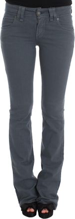 John Galliano Cotton Blend Slim Fit Bootcut Jeans