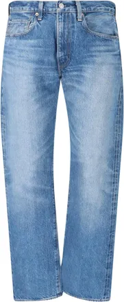 Levi's Blue Anchor Mid-Rise Straight-Leg Jeans