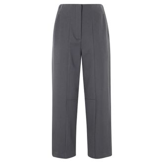 Erika Cavallini Semi Couture Elio Cropped Broeken - Dames - Vrijetijds broeken - Grijs - M - Broeken