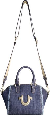 True Religion Frayed Denim Horseshoe Satchel Bag at Nordstrom Rack