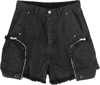 Rick Owens Black Solid Shorts
