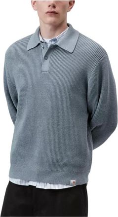 Carhartt Work in Progress Tops, Heren, Blauw, XL, Katoen, L/S Miles Polo