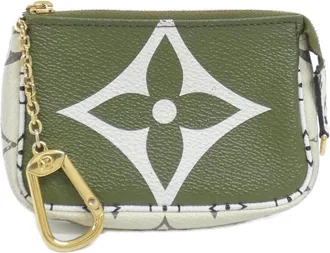 Louis Vuitton Khaki Coated Canvas Coin Purse/Coin Case (Pre-Owned)