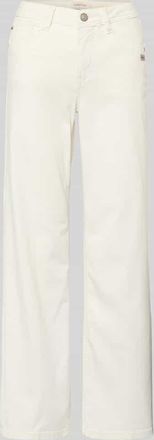 Gang Wide Leg Medium Wais Jeans Modell AMELIE in Offwhite, Gr&ouml;&szlig;e 25