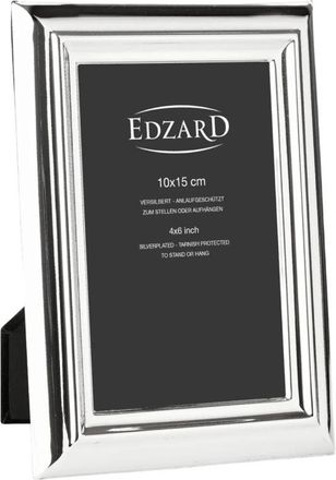 Edzard 2er-Set Hochwertiger Fotorahmen Florenz Fotoformat 10 x 15 cm, edel versilbert & anlaufgeschützt