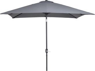 ED&Egrave;N JARD&Iacute; Parasol Cuadrado 250x250 cm Aluminio y Tela Antracita 180g
