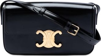 Celine Pre-owned Celine Shiny Calfskin Triomphe Claude Shoulder Bag Ladies P3V3WWZCAGWDJV12