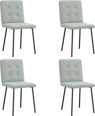 vidaXL Vidaxl - Sillas De Comedor 4 Unidades Terciopelo Gris Claro