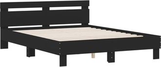 vidaXL Bed Frame without Mattress Black 150x200 cm King Size Vidaxl