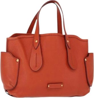 Ferragamo Pre-owned Leren Handtas - Dames - Vintage Handtas - Oranje - ONE Size - Leer - Vintage