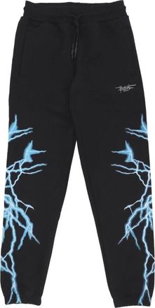 Phobia Archive Lateral Lightning Print Pants - Heren - Sweatpants - Zwart - L - Katoen - Broeken