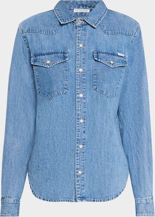 Mother All My Exes Denim Button Down Shirt