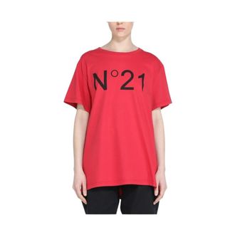 N&deg;21 T-Shirt - Dames - T-shirts - Rood - M - Katoen - Tops