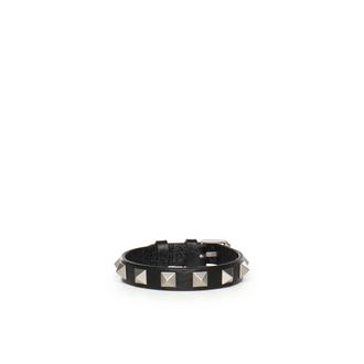 Valentino Garavani Bracelets, male, Black, Size: ONE SIZE Rockstud Bracelet