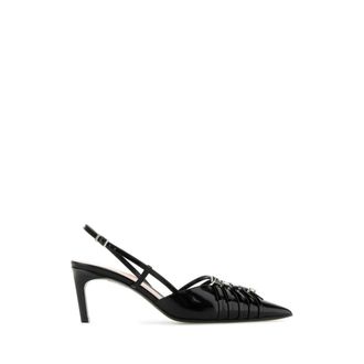 Gucci Pumps, female, Black, Size: 6 1/2 US Slingback Pointed Toe Heels