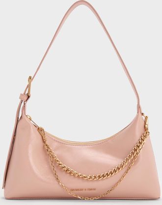 Charles & Keith Atwood Chain-Embellished Shoulder Bag