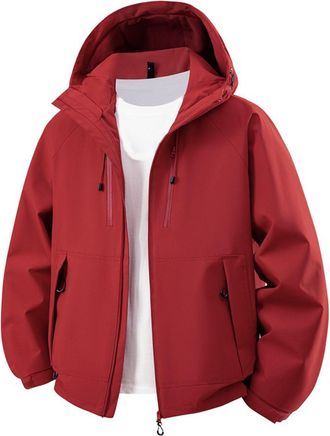 Generic Womens Waterproof Coats Ladies Windproof Rain Jacket Raincoat Zipper Long Sleeve Loose Outdoor Jackets Windbreaker Running Golf Cycling Softshell Jack