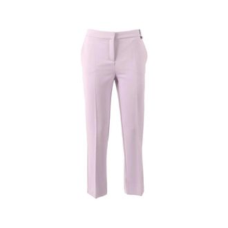 Elisabetta Franchi Straight Trousers, female, Purple, Size: XS Pantalone Lill&agrave;
