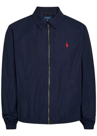 Polo Ralph Lauren Logo-embroidered Cotton-poplin Jacket - Navy - XL